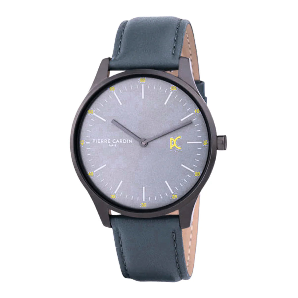PIERRE CARDIN Men's Gray Leather Watch | CBA.4007