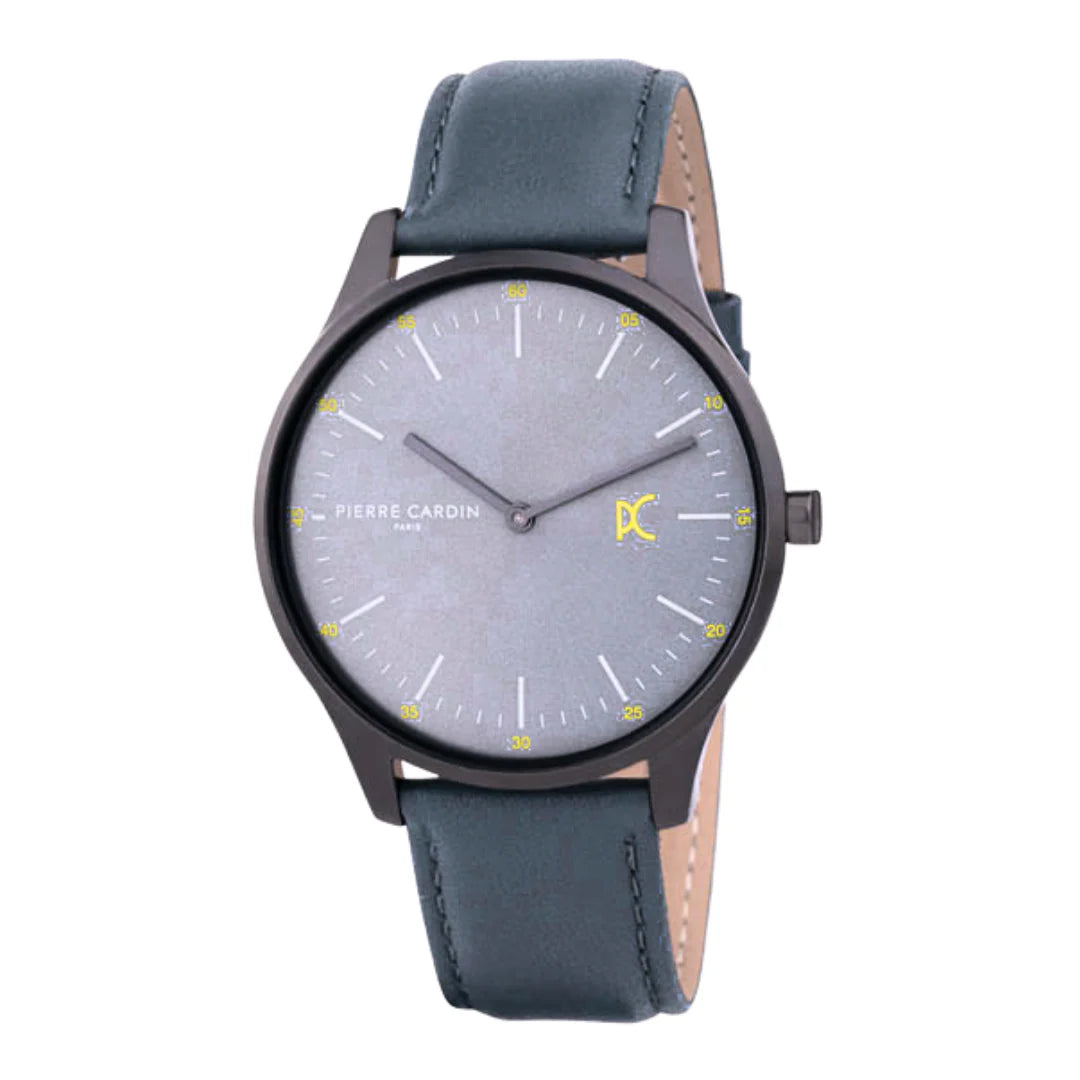PIERRE CARDIN Men's Gray Leather Watch | CBA.4007
