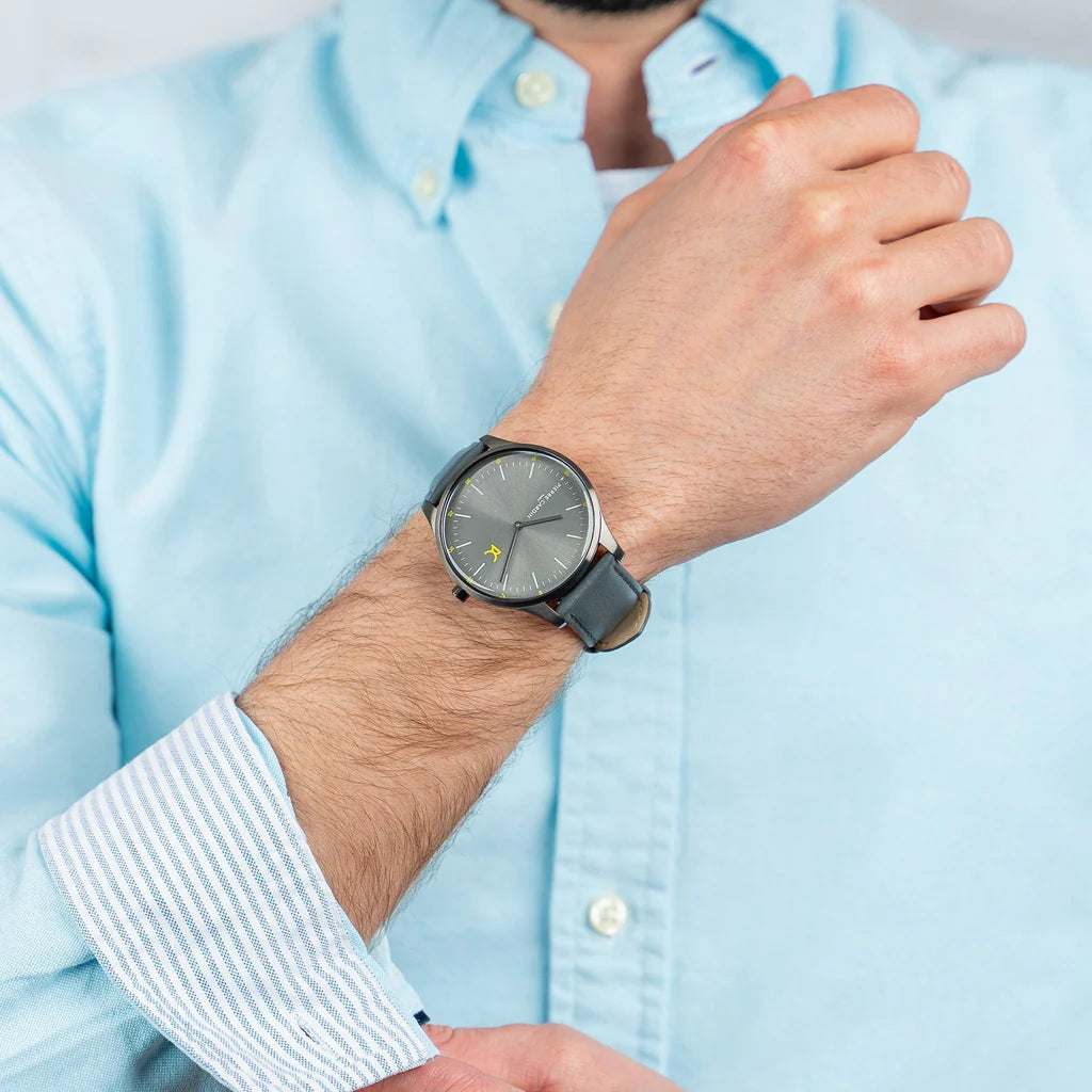 PIERRE CARDIN Men's Gray Leather Watch | CBA.4007