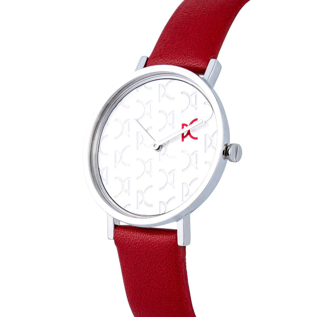 PIERRE CARDIN Women's Red Leather Band Watch | CBV.1517