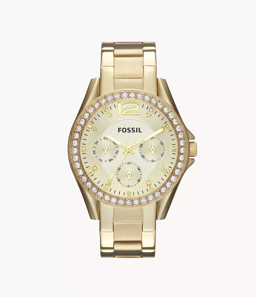 FOSSIL Women's Riley Champagne Dial Watch | ES2303