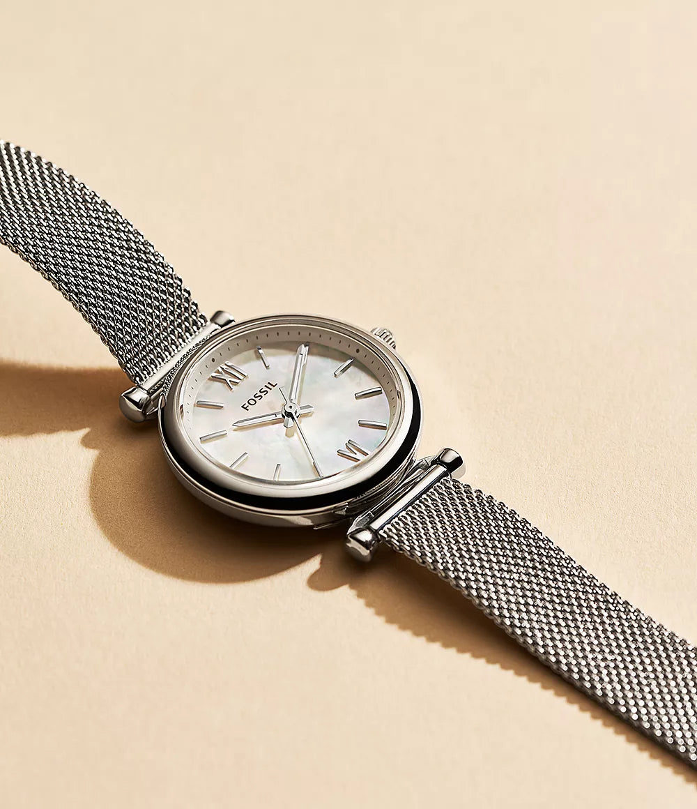 FOSSIL Women's Carlie Mini Three-Hand Stainless Steel Watch | ES4432