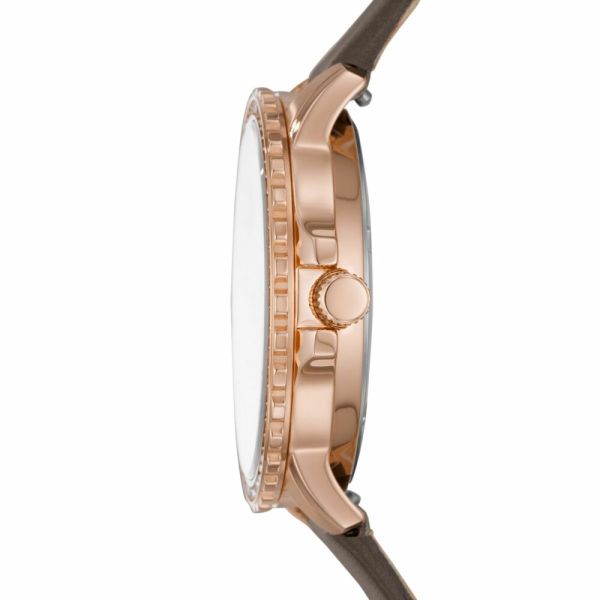 FOSSIL Women's Izzy Rose Gold Round Stainless Steel Watch | ES4889