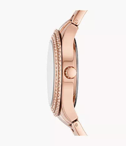 FOSSIL Women's Stella Rose Gold-Tone Stainless Steel Watch | ES5136