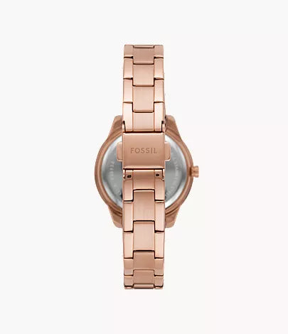 FOSSIL Women's Stella Rose Gold-Tone Stainless Steel Watch | ES5136
