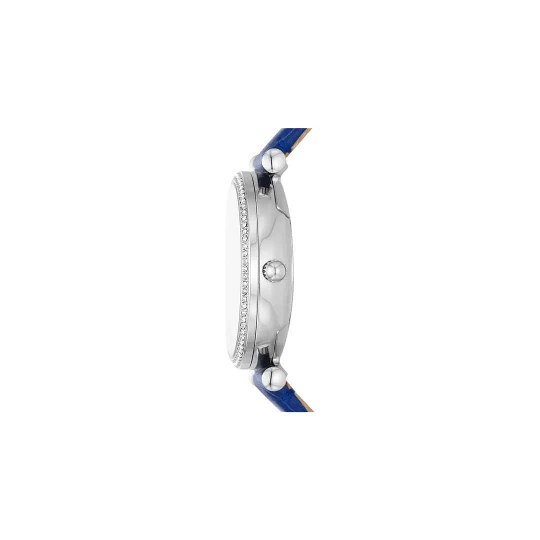 FOSSIL Women's Carlie Two-Hand Blue Eco Leather Women's Watch | ES5188