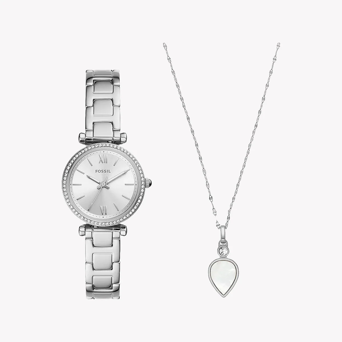 FOSSIL Women's Silver Stainless Steel Watch Set | ES5250