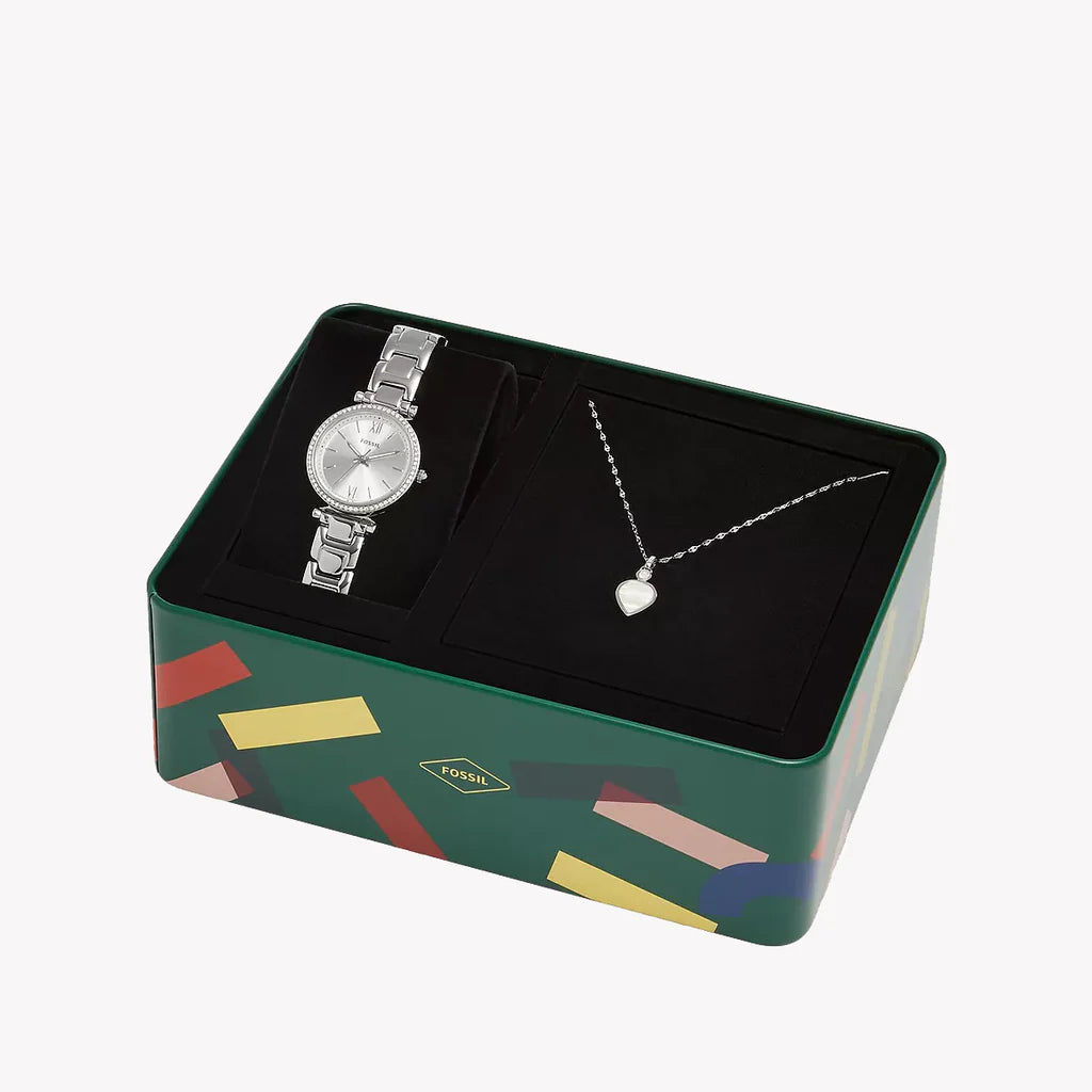 FOSSIL Women's Silver Stainless Steel Watch Set | ES5250