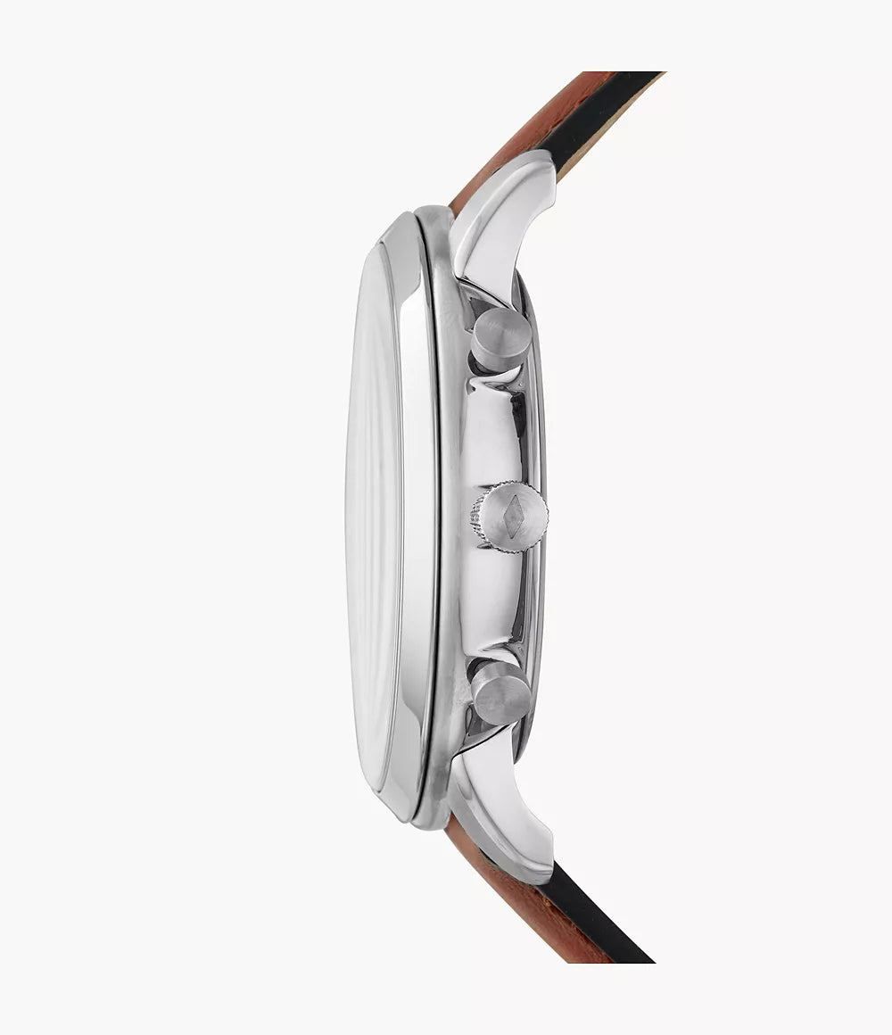 FOSSIL Men's Neutra Chronograph Luggage Leather Watch and Bracelet Set | FS5708