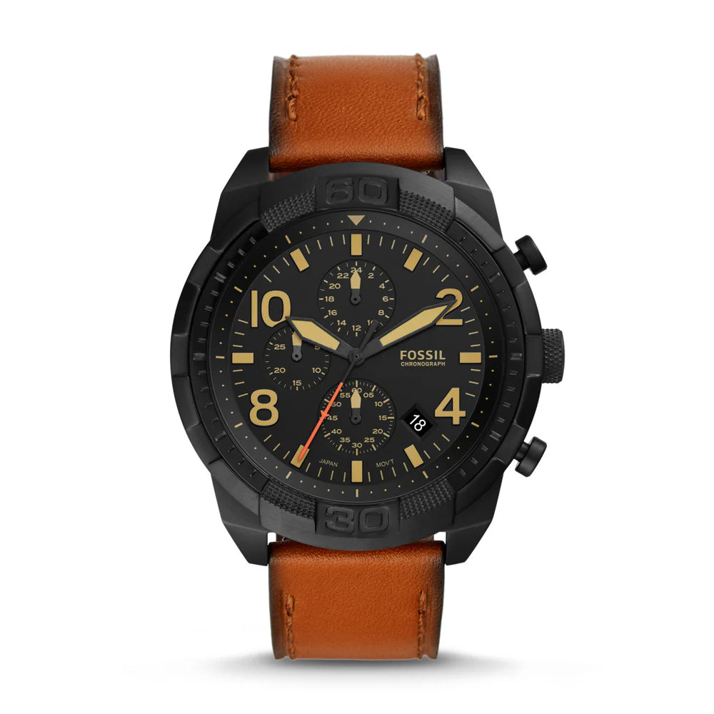 FOSSIL Men's Bronson Chronograph Luggage Leather Watch | FS5714
