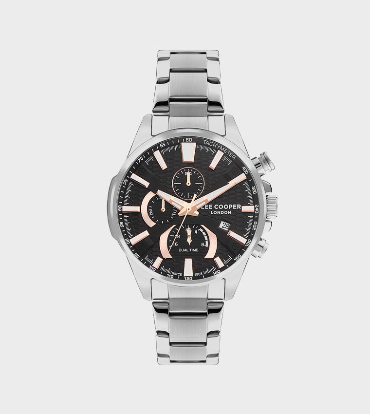 LEE COOPER Men’s Multi Function Black Dial Watch – LC07801.350