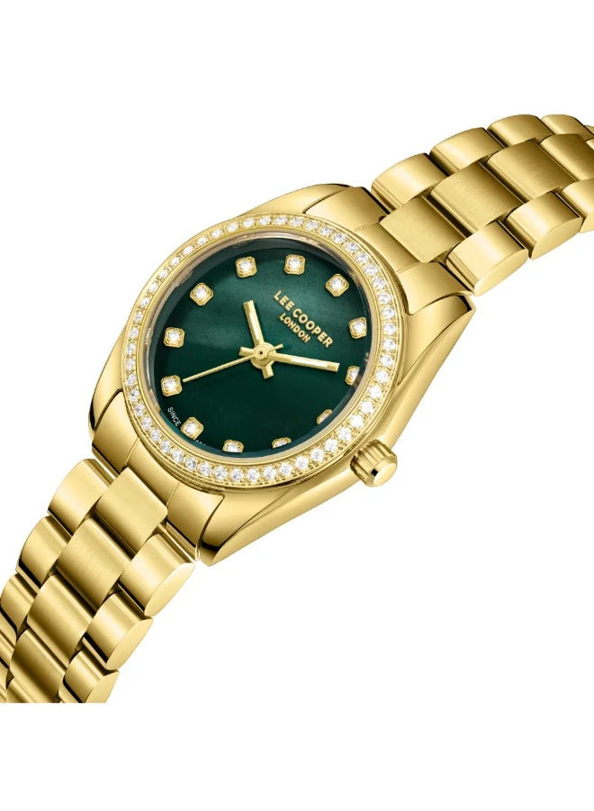 LEE COOPER Women’s Analog DARK GREEN MOP Dial Watch – LC08155.170