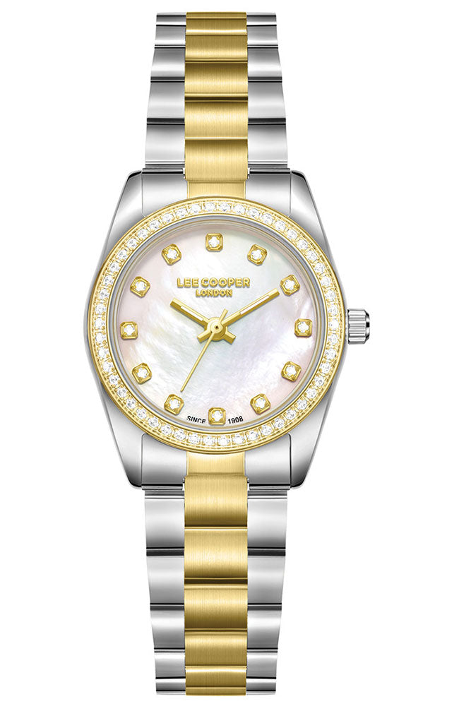 LEE COOPER Women’s Analog WHITE MOP Dial Watch – LC08155.220
