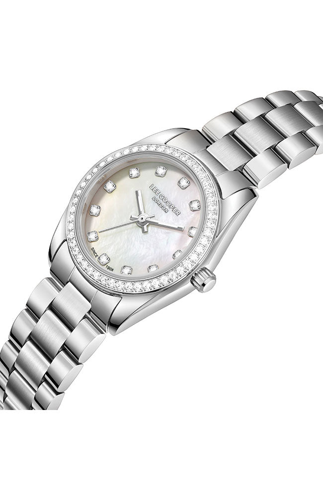 LEE COOPER Women’s Analog WHITE MOP Dial Watch – LC08155.320