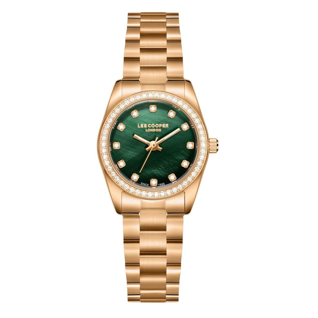 LEE COOPER Women’s Analog GREEN MOP Dial Watch – LC08155.470