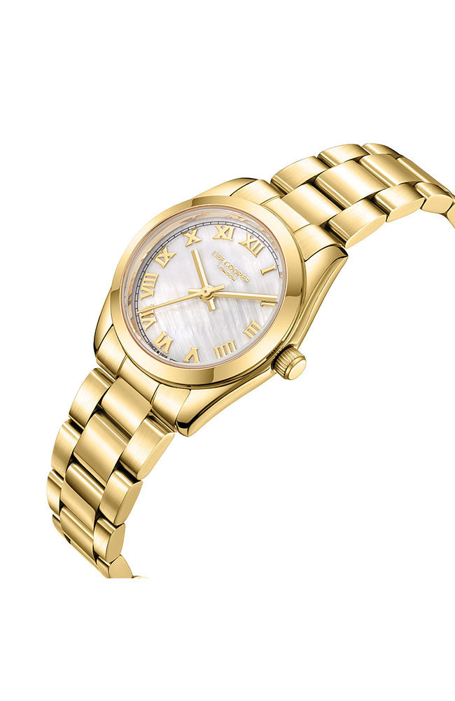 LEE COOPER Women’s Analog WHITE MOP Dial Watch – LC08190.120