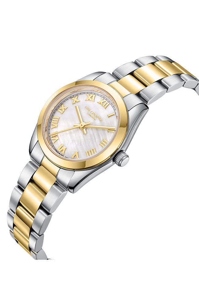 LEE COOPER Women’s Analog WHITE MOP Dial Watch – LC08190.220