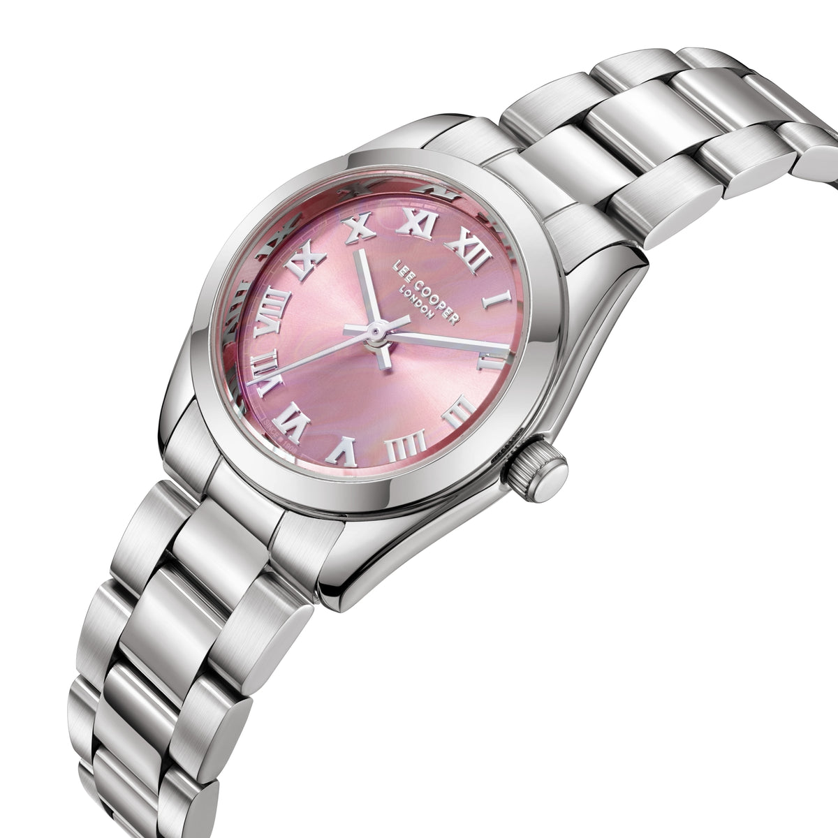 LEE COOPER Women’s Analog PINK MOP Dial Watch – LC08190.380