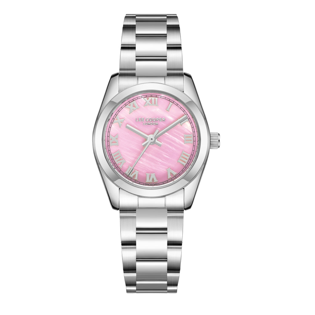 LEE COOPER Women’s Analog PINK MOP Dial Watch – LC08190.380