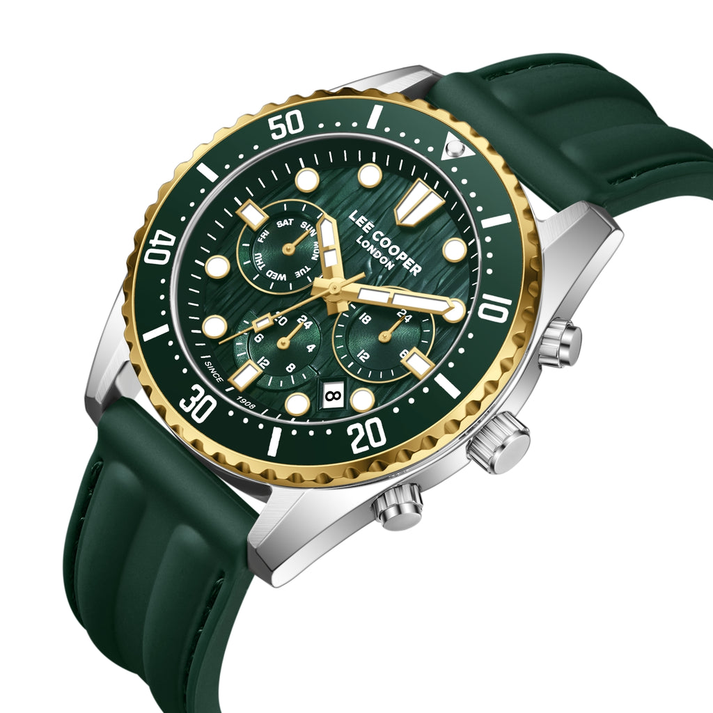 LEE COOPER Men’s MULTIFUNCTION DARK GREEN Dial Watch – LC08335.275