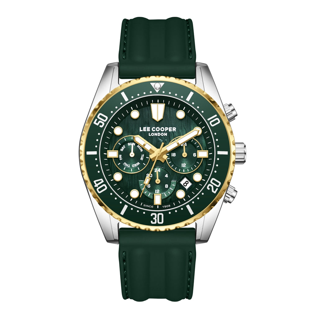 LEE COOPER Men’s MULTIFUNCTION DARK GREEN Dial Watch – LC08335.275