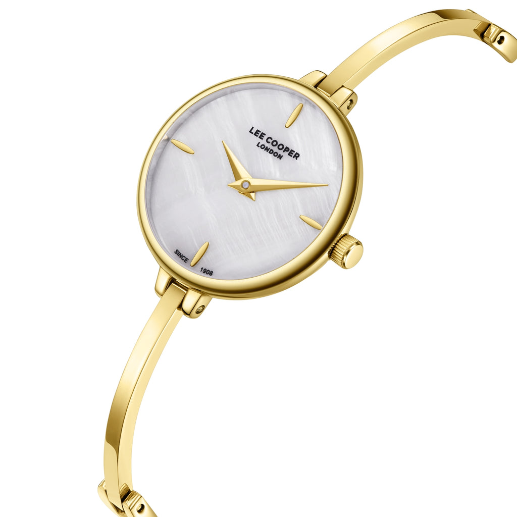 LEE COOPER Women’s Analog WHITE MOP Dial Watch – LC08350.120