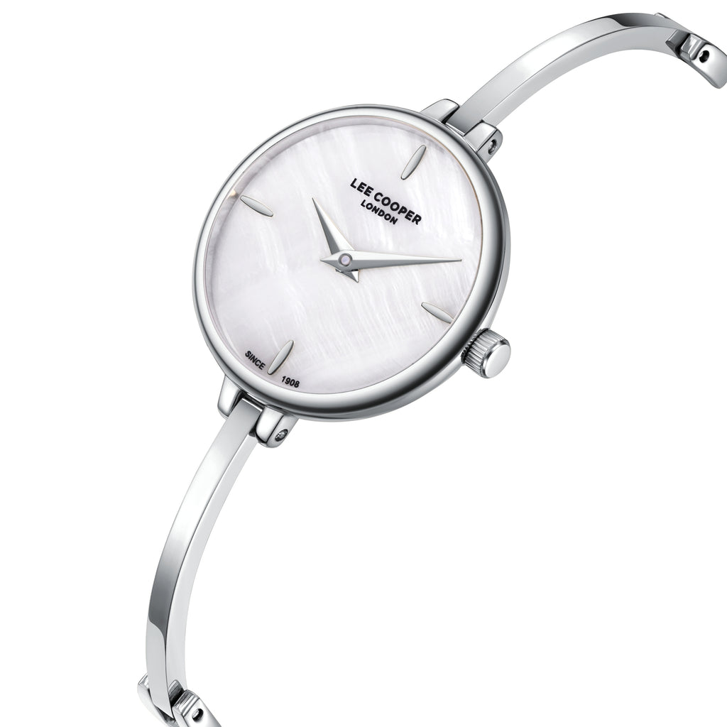 LEE COOPER Women’s Analog WHITE MOP Dial Watch – LC08350.320