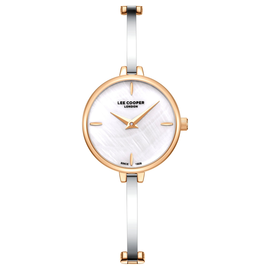 LEE COOPER Women’s Analog WHITE MOP Dial Watch – LC08350.520