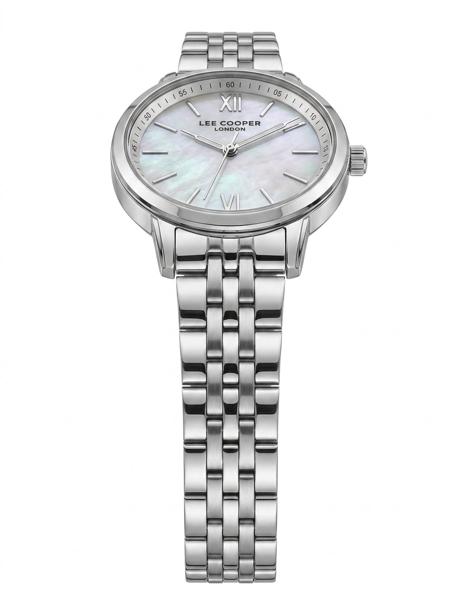 LEE COOPER Women’s Analog WHITE MOP Dial Watch – LC08371.320