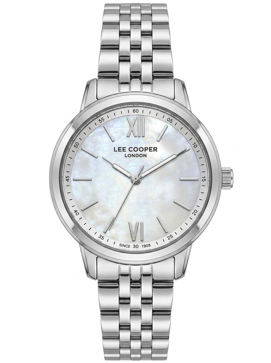 LEE COOPER Women’s Analog WHITE MOP Dial Watch – LC08371.320