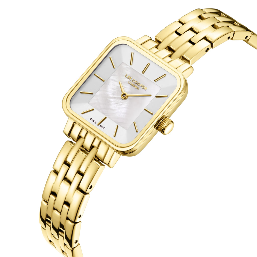 LEE COOPER Women’s Analog WHITE MOP Dial Watch – LC08380.130