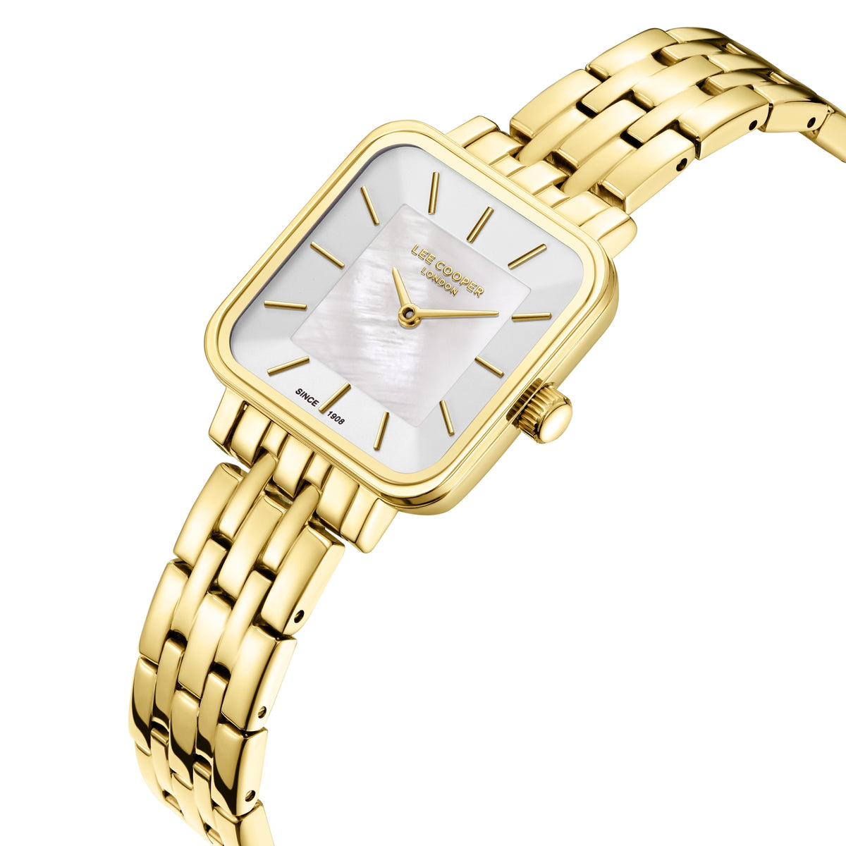 LEE COOPER Women’s Analog WHITE MOP Dial Watch – LC08380.130