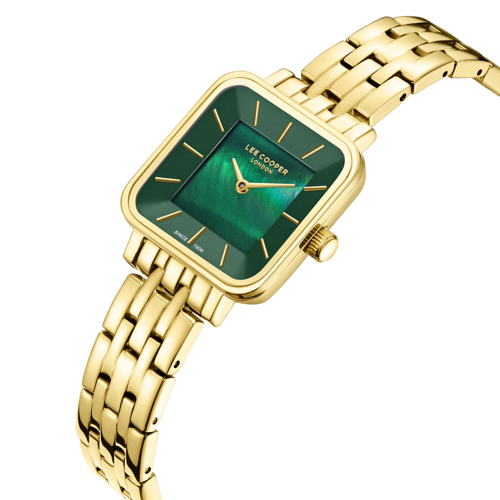 LEE COOPER Women’s Analog GREEN MOP Dial Watch – LC08380.170