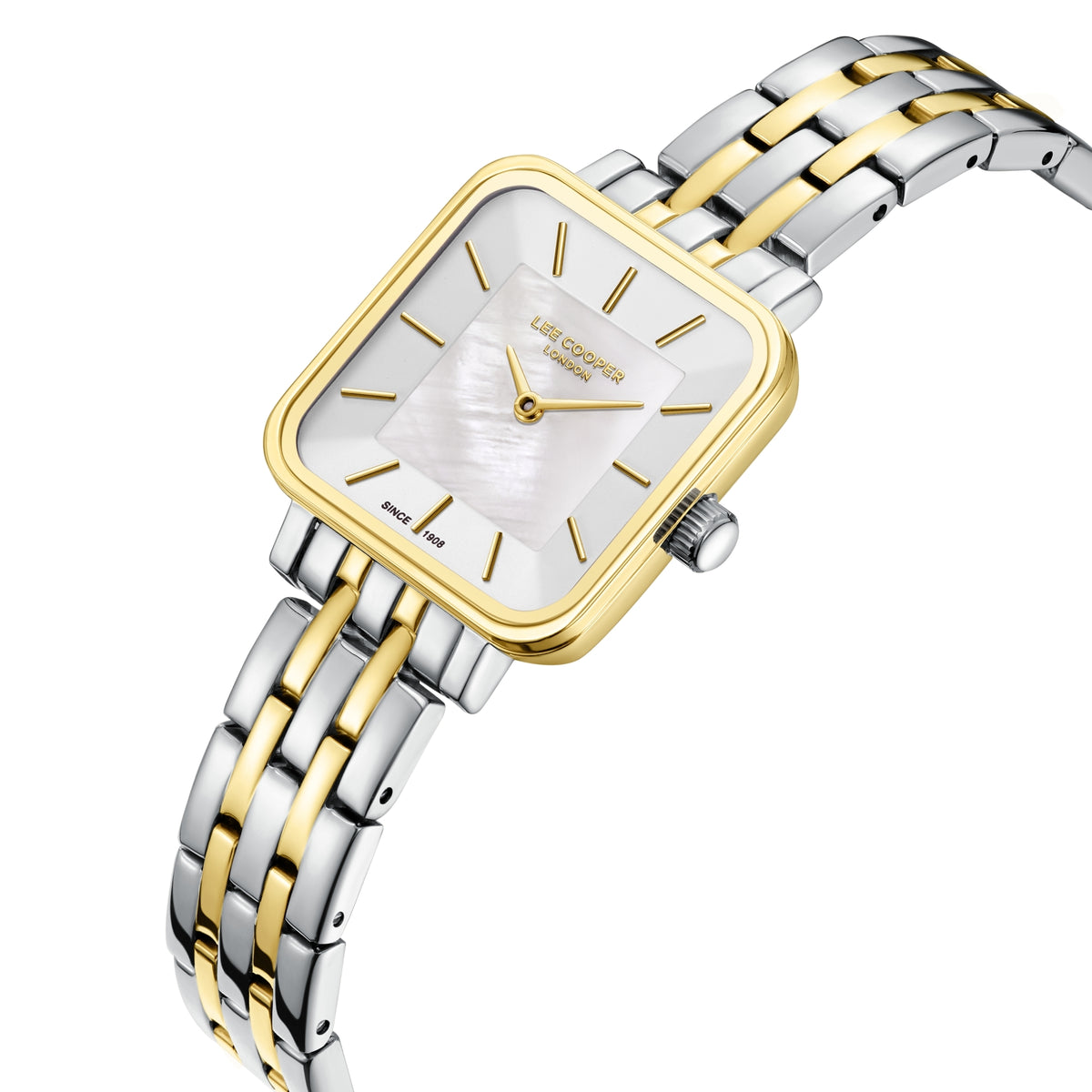 LEE COOPER Women’s Analog WHITE MOP Dial Watch – LC08380.230