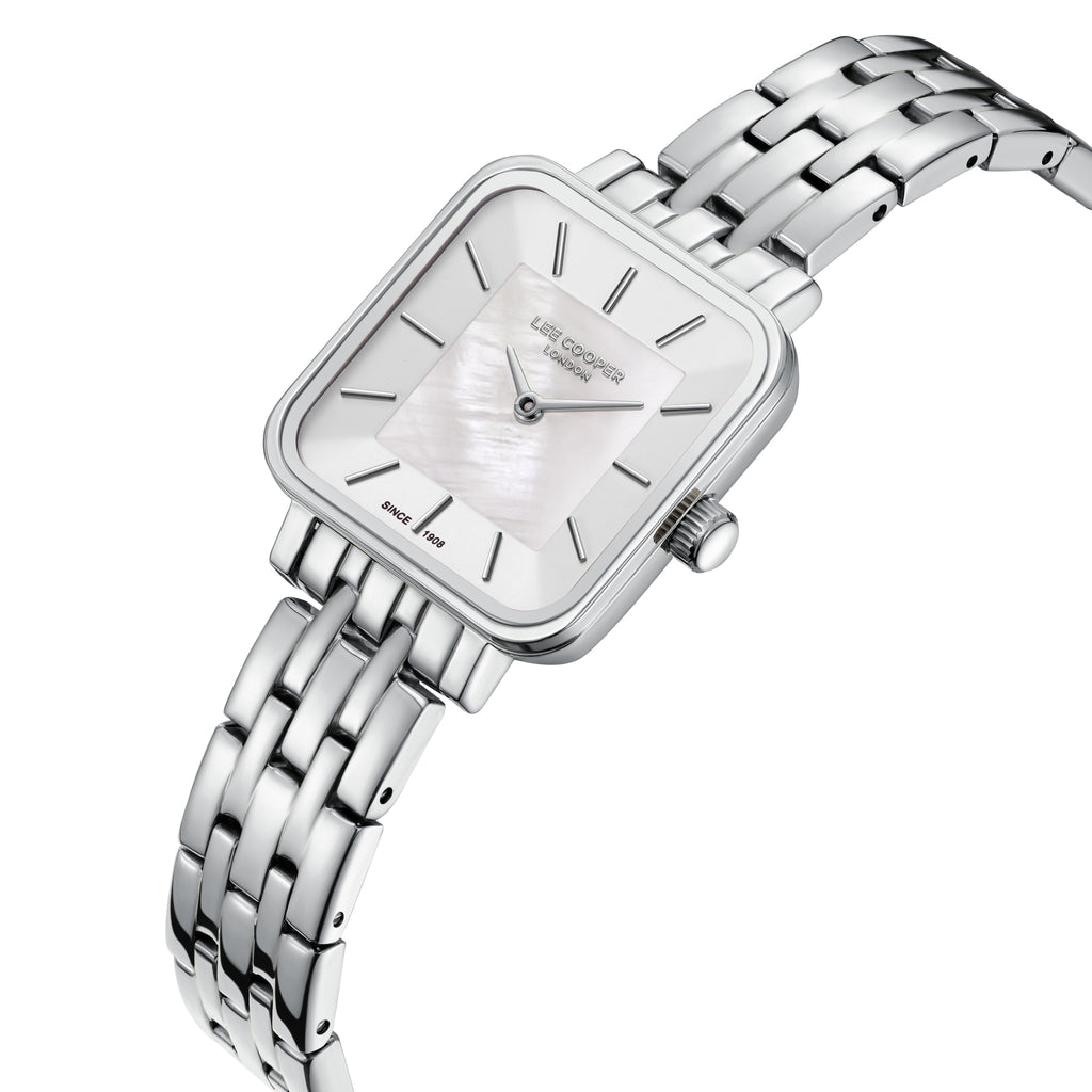 LEE COOPER Women’s Analog WHITE MOP Dial Watch – LC08380.330