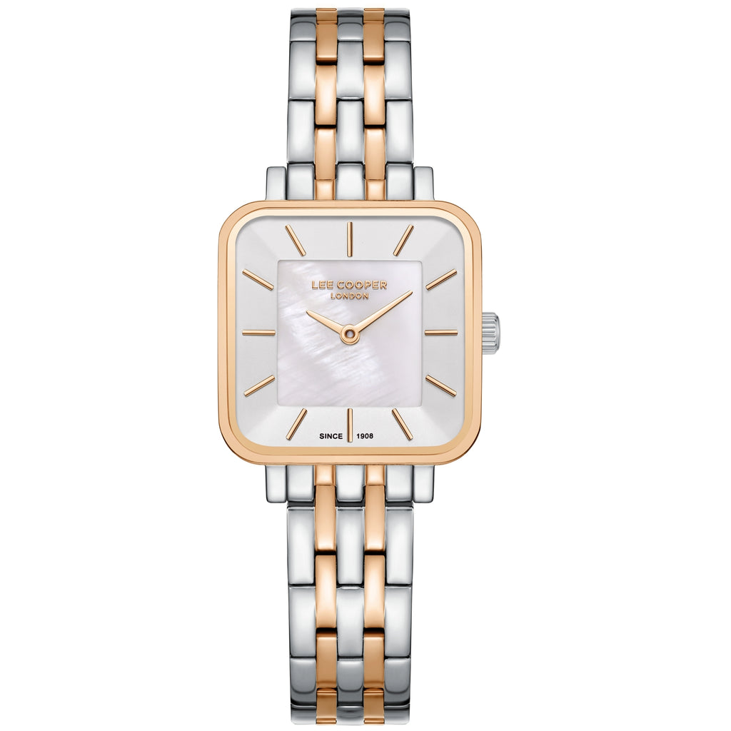 LEE COOPER Women’s Analog WHITE MOP Dial Watch – LC08380.530
