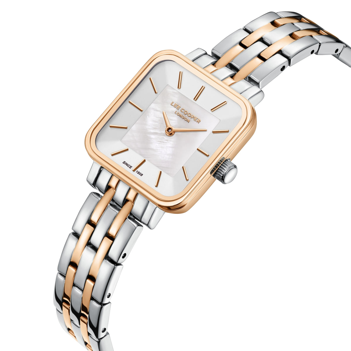 LEE COOPER Women’s Analog WHITE MOP Dial Watch – LC08380.530