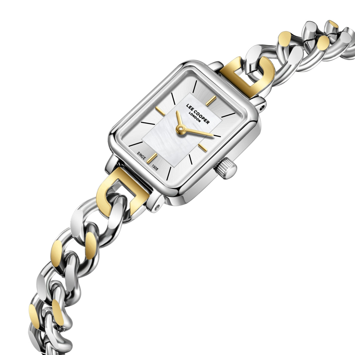 LEE COOPER Women’s Analog WHITE MOP Dial Watch – LC08384.230
