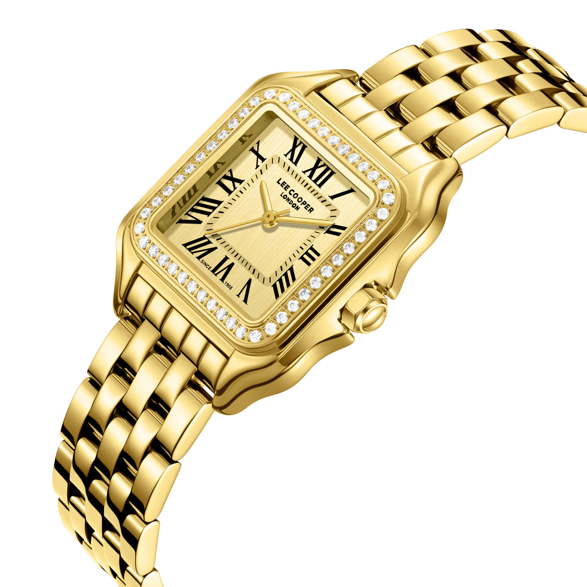 LEE COOPER Women’s Analog Gold Dial Watch – LC08398.110