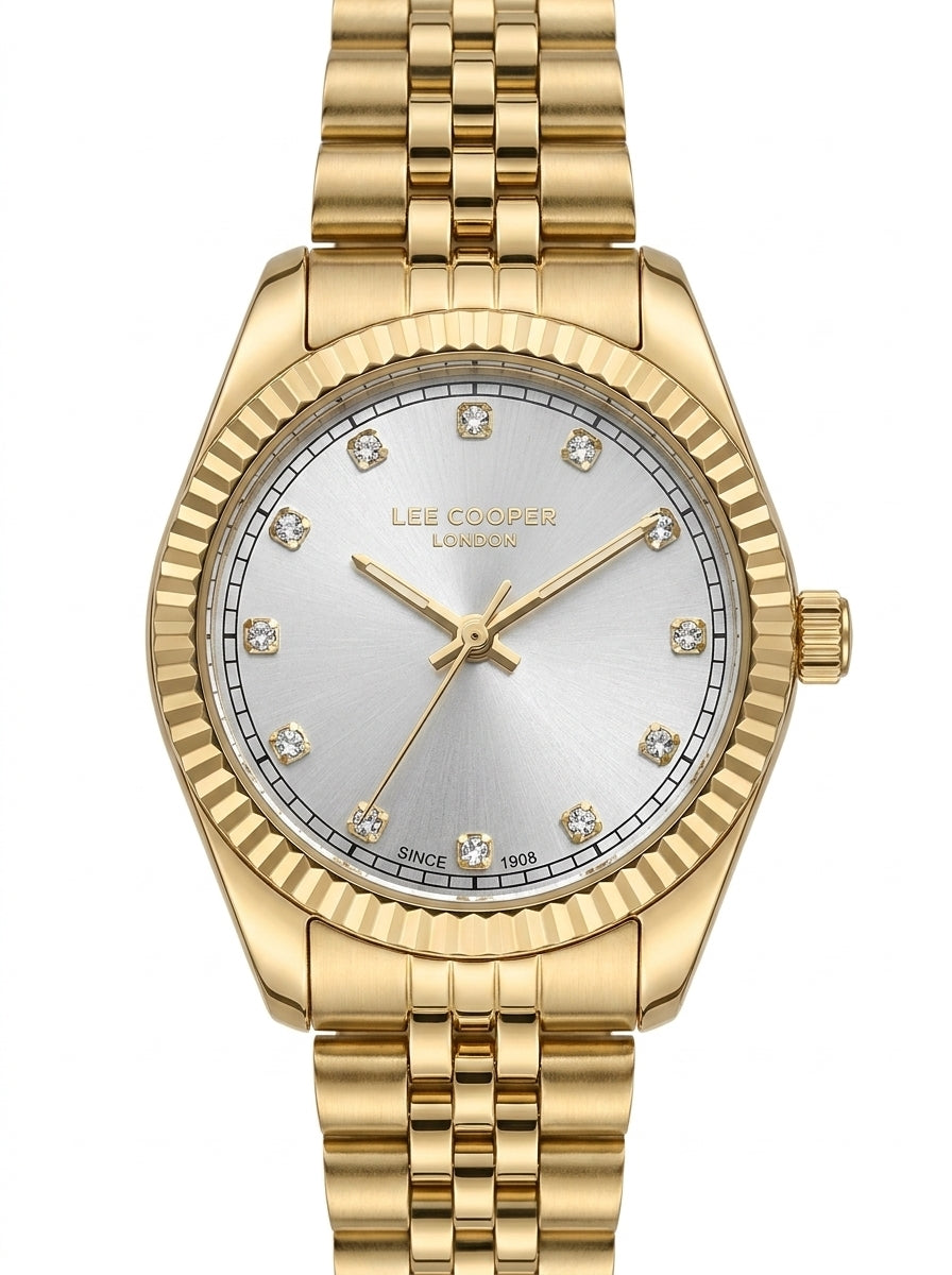 LEE COOPER Women’s Analog Gold Dial Watch – LC08400.130