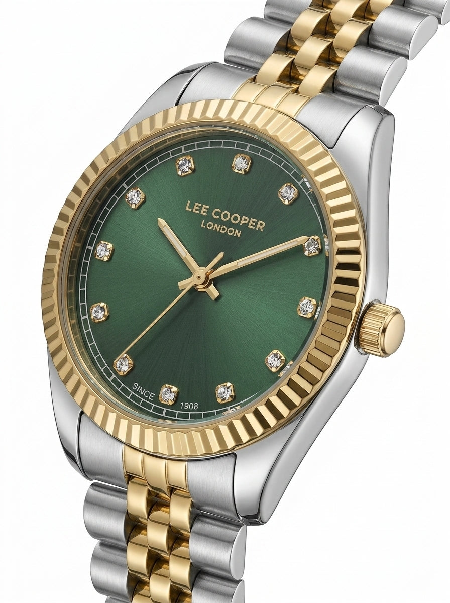 LEE COOPER Women’s Analog GreenDial Watch – LC08400.270