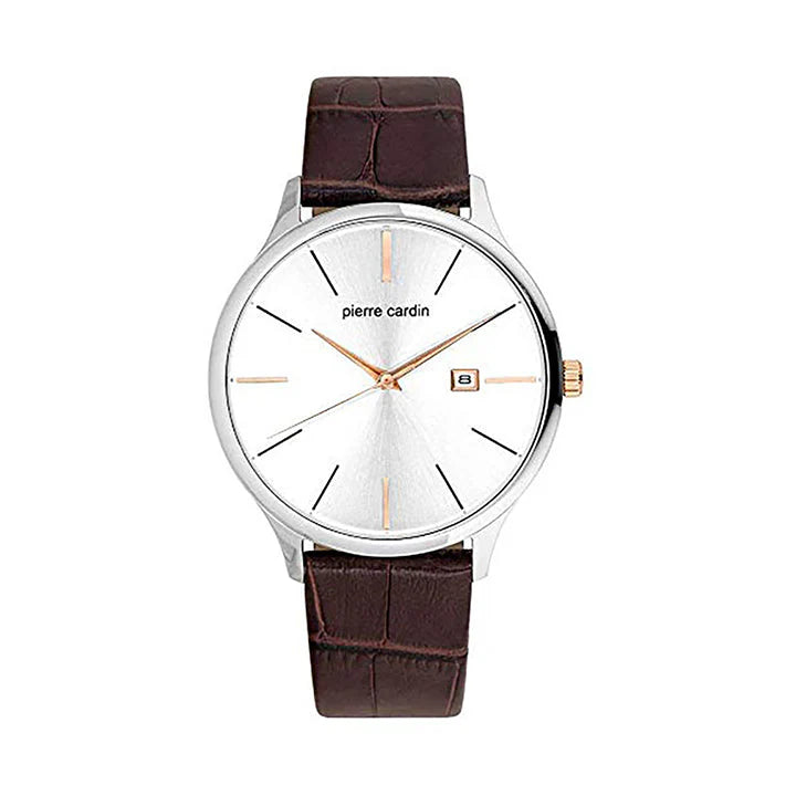 PIERRE CARDIN Men's Brown Leather Band Watch | PC902171F01