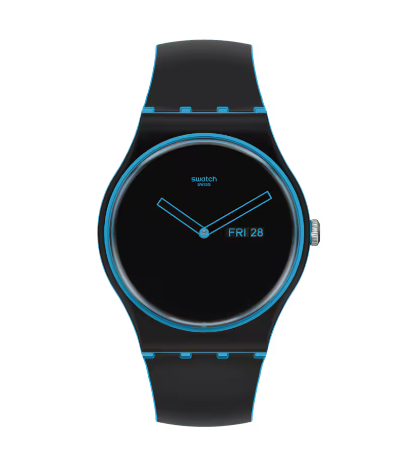 SWATCH Unisex Minimal Line Blue Watch | S029S701