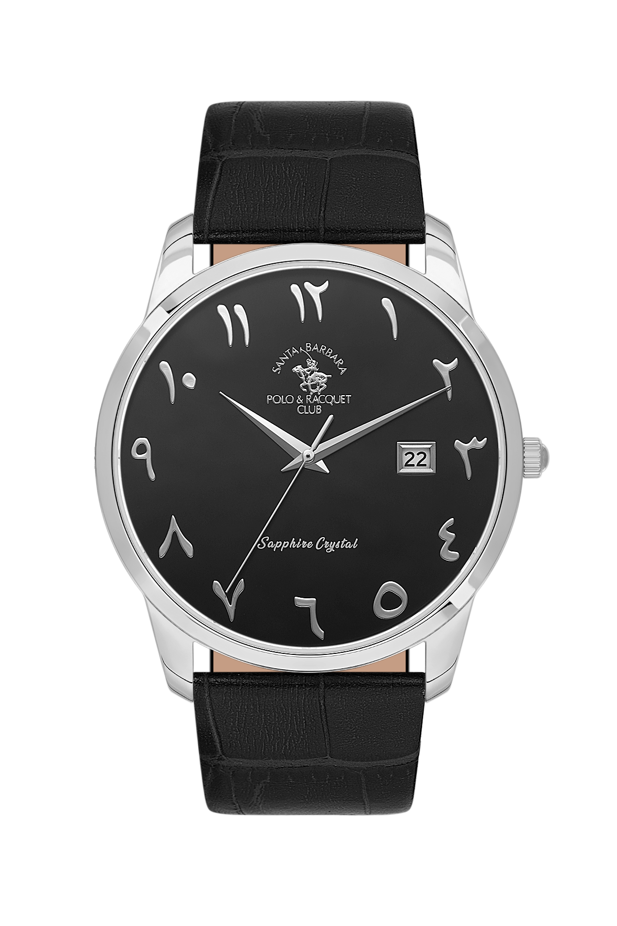 SANTA BARBARA Men's Black Leather Watch | SB.1.10606-7