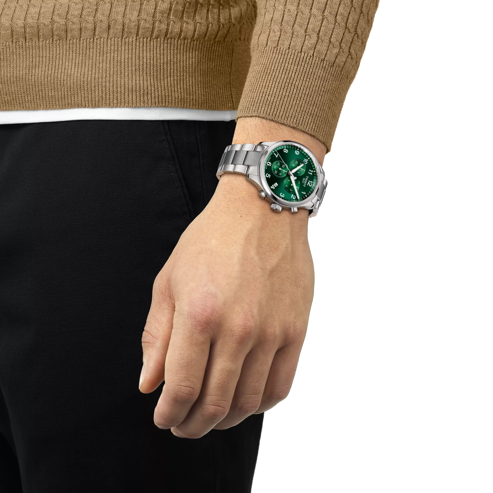 TISSOT Men's Chrono XL Classic Green Dial Watch | T116.617.11.092.00