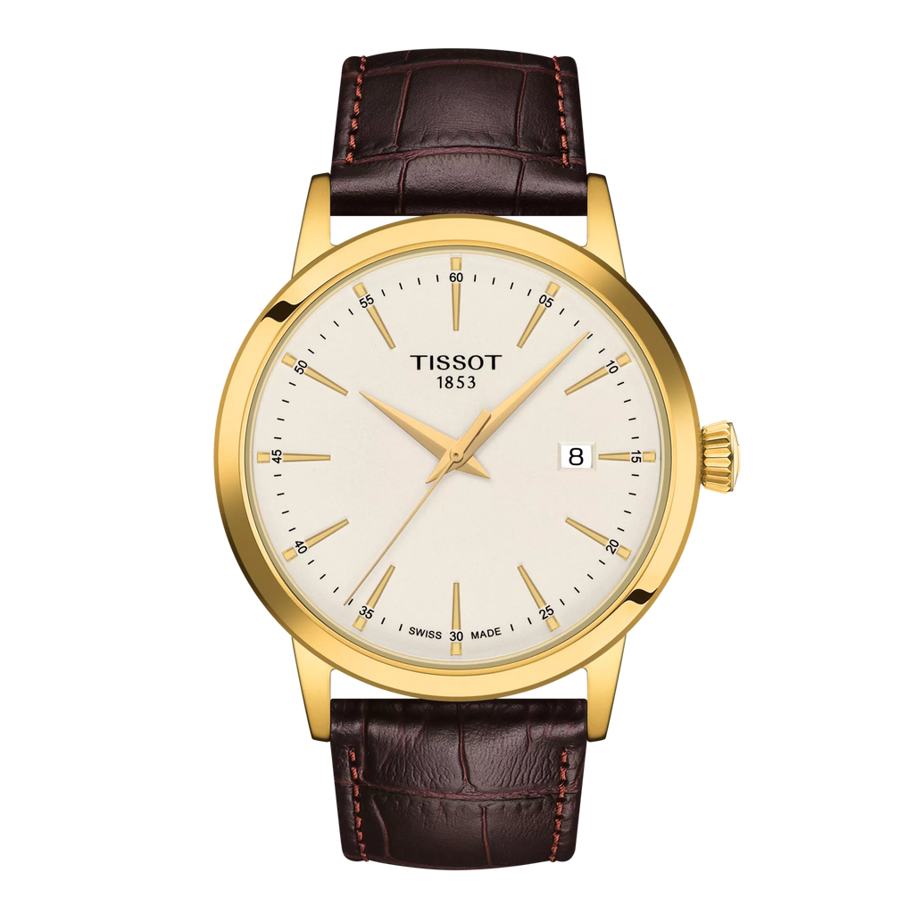 Tissot Men's Brown Classic Dream Leather Watch | T129.410.36.261.00