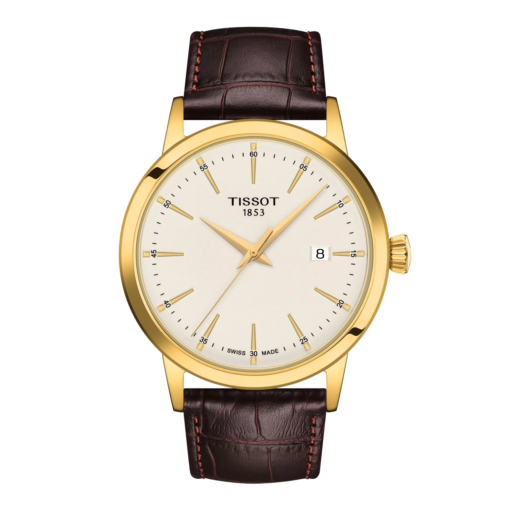 Tissot Men's Brown Classic Dream Leather Watch | T129.410.36.261.00
