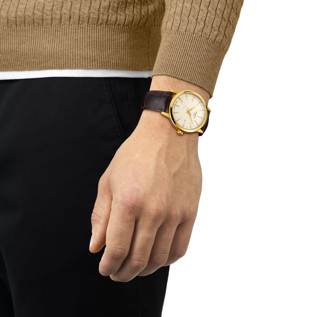 Tissot Men's Brown Classic Dream Leather Watch | T129.410.36.261.00