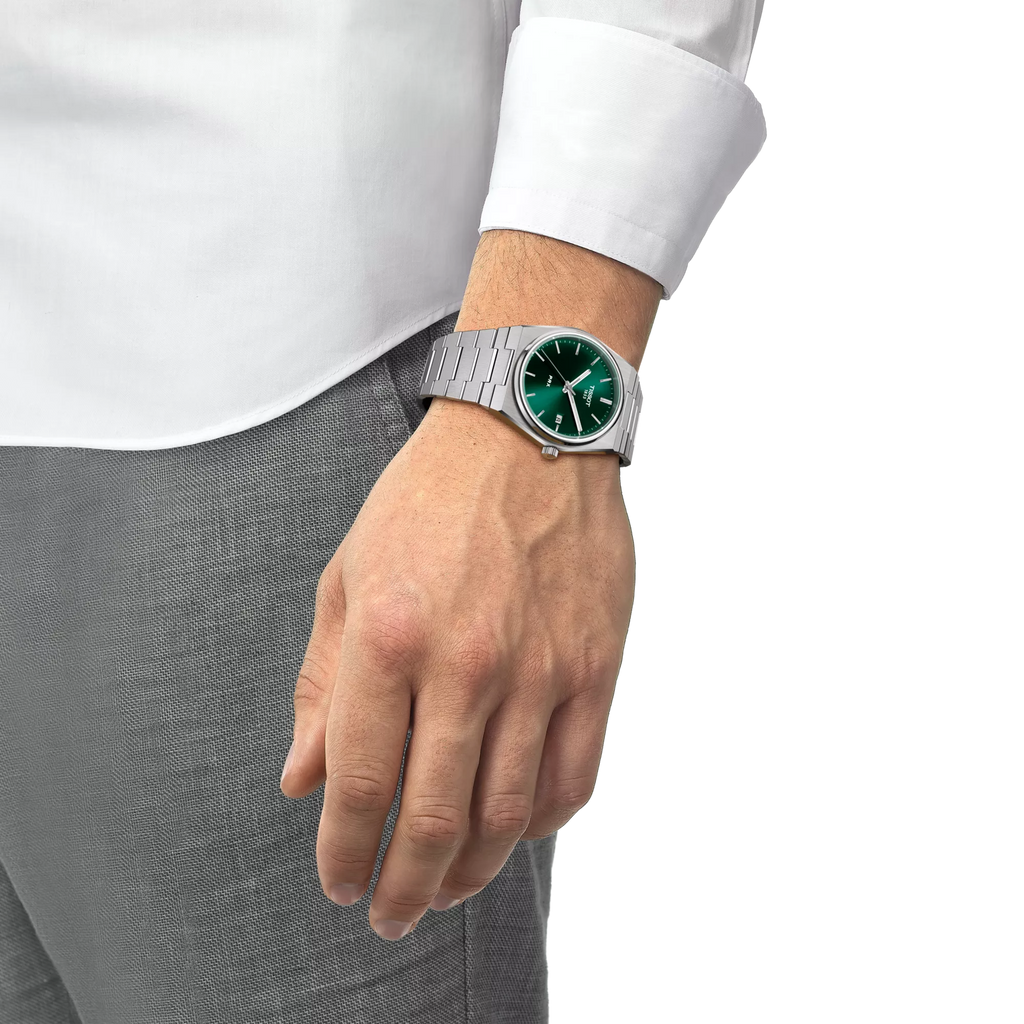 TISSOT Men's PRX Green Dial Watch | T137.410.11.091.00