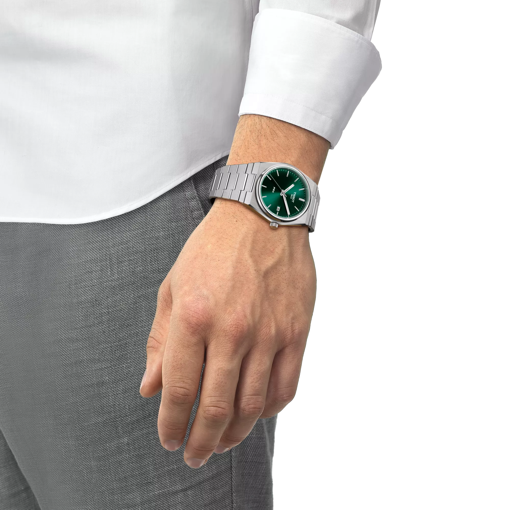 TISSOT Men's PRX Green Dial Watch | T137.410.11.091.00